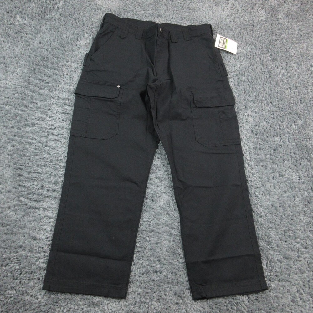 Duluth Trading Pants Mens 40x32 Black DuluthFlex Fire Hose Cargo Work 41x32* NWT